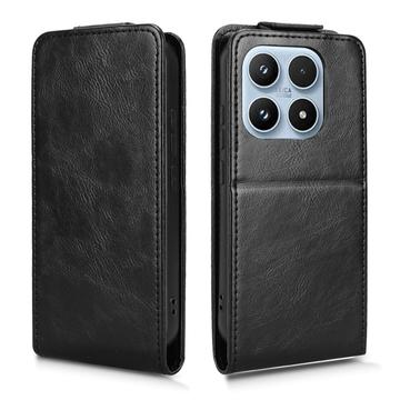 Xiaomi 17 lodret flip-etui med stativ - sort