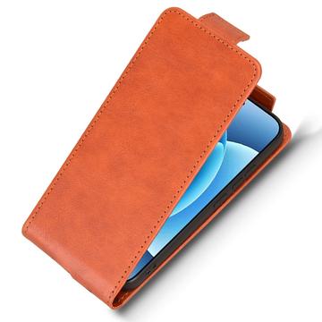 Xiaomi 17 lodret flip-etui med stativ - Brun