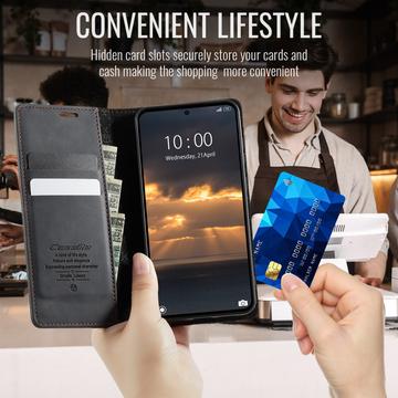 Xiaomi 17T Caseme 033 Pung Etui med Kalvemønster og RFID-blokering - Sort