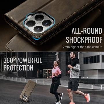 Xiaomi 17T Caseme 033 Pung Etui med Kalvemønster og RFID-blokering - Kaffe