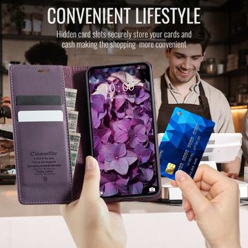 Xiaomi 17T Caseme 033 Pung Etui med Kalvemønster og RFID-blokering - Lilla