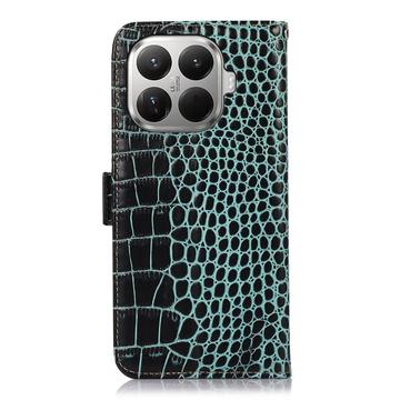Xiaomi 17T Crocodile Series Læderpung med RFID - Grøn