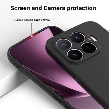 Xiaomi 17T Flydende silikone cover med håndrem - Sort