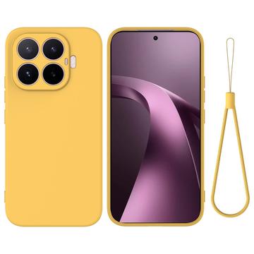 Xiaomi 17T Flydende silikone cover med håndrem - Gul