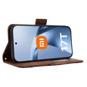 Xiaomi 17T Pro Kortholder Pung Etui - Brun