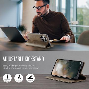 Xiaomi 17T Pro Caseme 033 Pung Etui med Kalvemønster og RFID-blokering - Kaffe