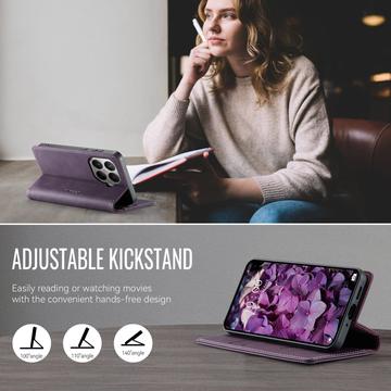 Xiaomi 17T Pro Caseme 033 Pung Etui med Kalvemønster og RFID-blokering - Lilla