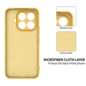 Xiaomi 17T Pro Flydende silikone cover med håndrem - Gul