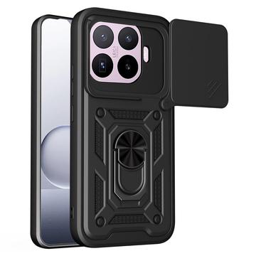 Xiaomi 17T Roterende Ring Hybrid Cover med Kameraskjold - Sort