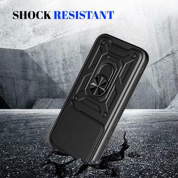 Xiaomi 17T Roterende Ring Hybrid Cover med Kameraskjold - Sort