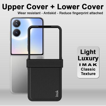 Xiaomi Mix Flip 2 Imak Ruiyi Hybrid Cover - Karbonfiber - Sort