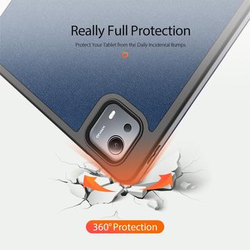 Xiaomi Pad 7S Pro 12.5 Dux Ducis Domo Tri-Fold Smart Folio Cover - Blå