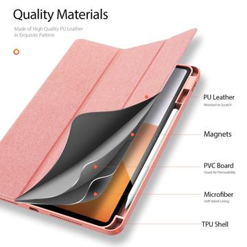 Xiaomi Pad 7S Pro 12.5 Dux Ducis Domo Tri-Fold Smart Folio Cover - Pink