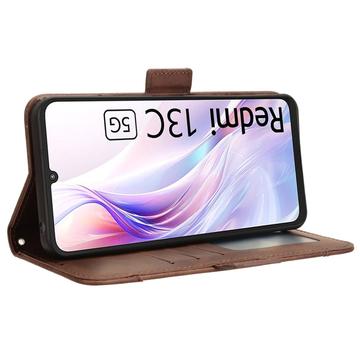 Xiaomi Poco M6/Redmi 13R Pung Cover med Kortholder - Brun