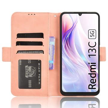 Xiaomi Poco M6/Redmi 13R Pung Cover med Kortholder - Pink
