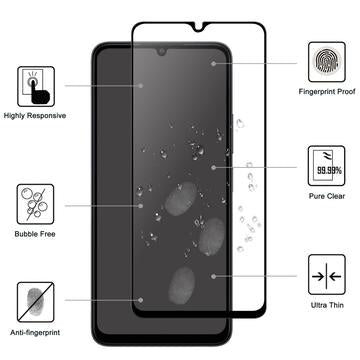 Xiaomi Poco C65/Redmi 13C Skærmbeskyttelse Hærdet Glas - Full Fit - Sort Kant