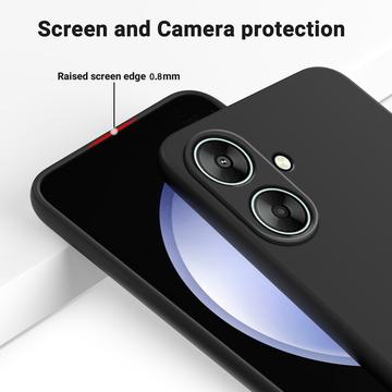 Xiaomi Poco M6/Redmi 13R Liquid Silikone Cover med Strop - Sort