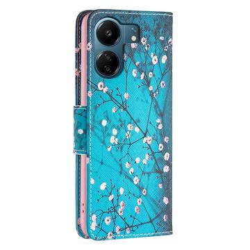 Xiaomi Poco C65/Redmi 13C Wonder Series Pung - Hvid Blomster