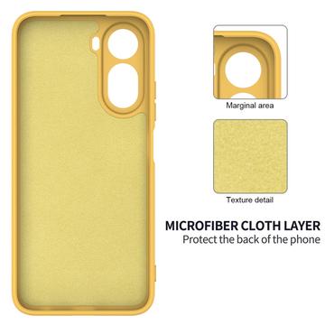 Xiaomi Poco C81 Pro Flydende silikone cover med håndrem - Gul