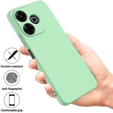 Xiaomi Poco M6 Plus Liquid Silikone Cover med Strop - Grøn