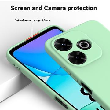 Xiaomi Poco M6 Plus Liquid Silikone Cover med Strop - Grøn