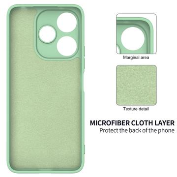 Xiaomi Poco M6 Plus Liquid Silikone Cover med Strop - Grøn
