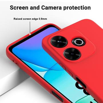 Xiaomi Poco M6 Plus Liquid Silikone Cover med Strop - Rød