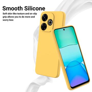Xiaomi Poco M6 Plus Liquid Silikone Cover med Strop - Gul