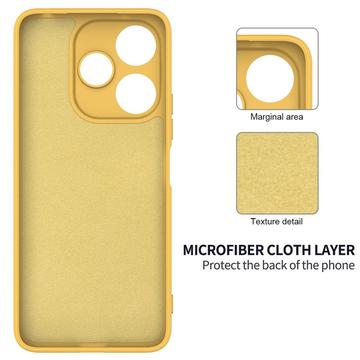 Xiaomi Poco M6 Plus Liquid Silikone Cover med Strop - Gul