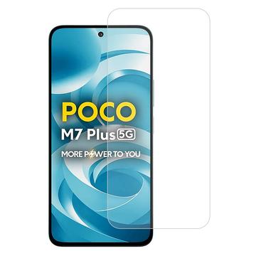 Xiaomi Poco M7 Plus Skærmbeskyttelse Hærdet Glas - 9H - Case Friendly - Gennemsigtig