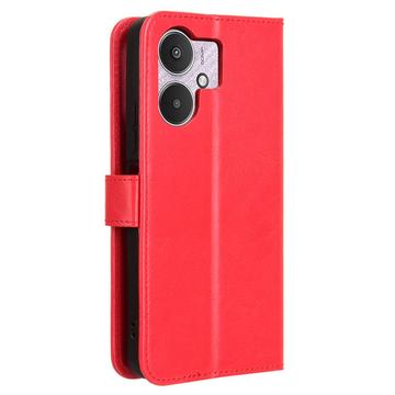 Xiaomi Redmi 13C 5G/Poco M6 Pung Cover med Magnetisk Lukning - Rød