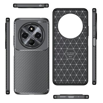 Xiaomi Redmi 14R/14C/Poco C75 Beetle Karbonfiber TPU Cover - Sort