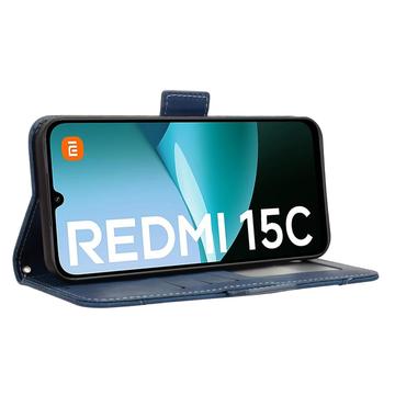 Xiaomi Redmi 15C Kortholder Pung Etui - Blå