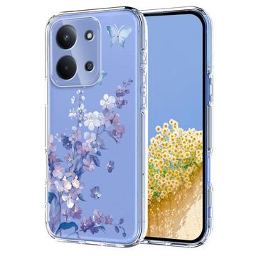 Xiaomi Redmi 15C TPU-cover med blomstermønster - Lilla