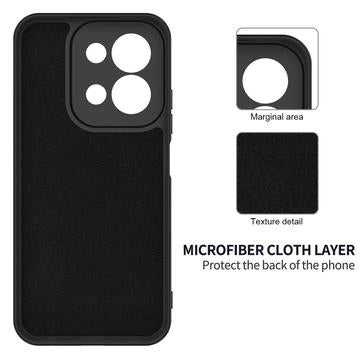 Xiaomi Redmi 15C Flydende silikone cover med håndrem - sort