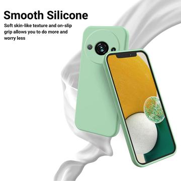 Xiaomi Redmi A3x Liquid Silikone Cover med Strop - Grøn