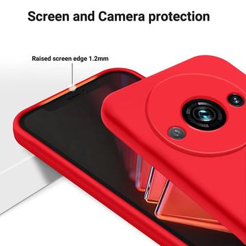 Xiaomi Redmi A3x Liquid Silikone Cover med Strop - Rød