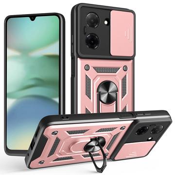 Xiaomi Redmi A5 4G/Poco C71 Roterende Ring Hybrid Cover med Kameraskjold - Rødguld