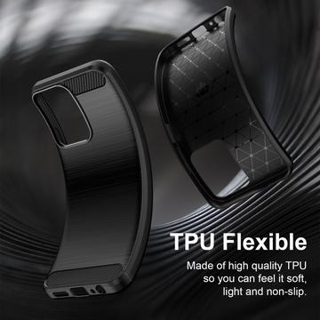 Xiaomi Redmi A7 Pro Børstet TPU Cover - Karbonfiber - Sort