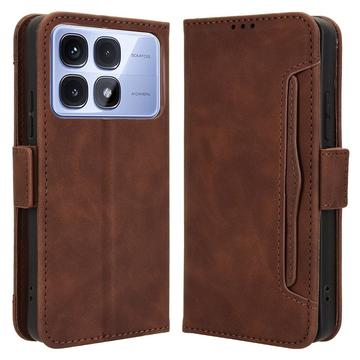Xiaomi Redmi K70 Ultra Pung Cover med Kortholder - Brun