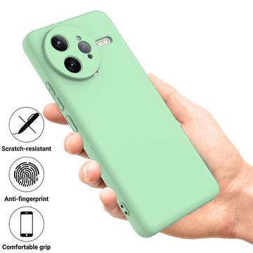 Xiaomi Redmi K80 Pro/Poco F7 Ultra Flydende silikone cover med håndrem - grøn