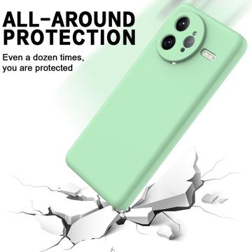 Xiaomi Redmi K80 Pro/Poco F7 Ultra Flydende silikone cover med håndrem - grøn