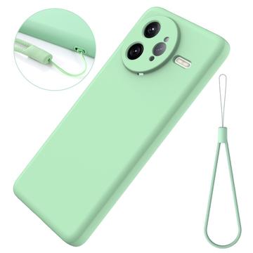 Xiaomi Redmi K80 Pro/Poco F7 Ultra Flydende silikone cover med håndrem - grøn