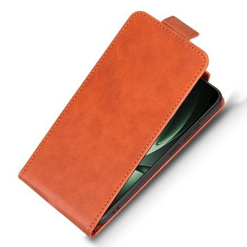 Xiaomi Redmi K80 Ultra lodret flip-etui med stativ - Brun