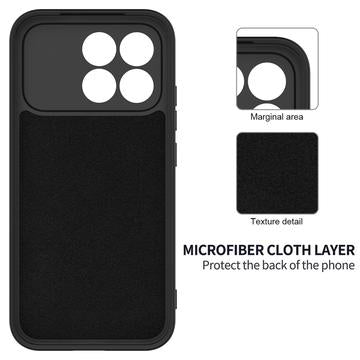 Xiaomi Redmi K90 Flydende silikone cover med håndrem - sort
