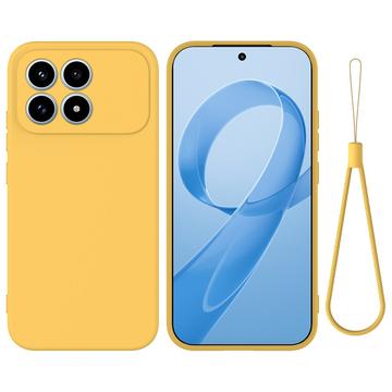 Xiaomi Redmi K90 Flydende silikone cover med håndrem - gul
