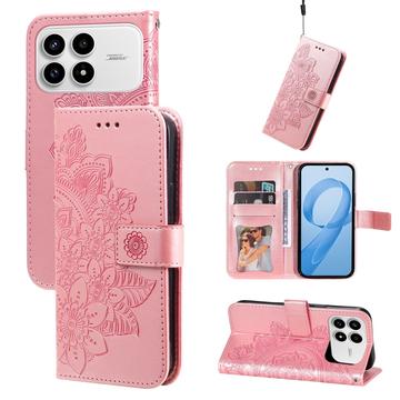 Xiaomi Redmi K90/Poco F8 Pro Mandala Series Etui med Pung - Pink