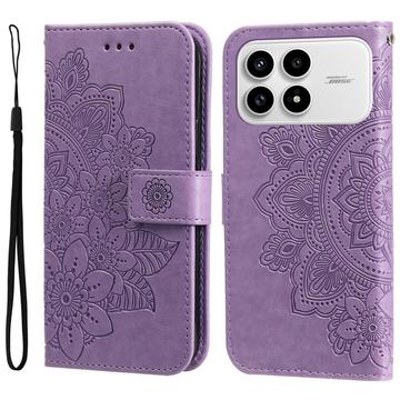 Xiaomi Redmi K90/Poco F8 Pro Mandala Series Etui med Pung - Lilla