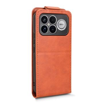 Xiaomi Redmi K90 Pro Max/Poco F8 Ultra lodret flip-etui med stativ - Brun