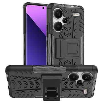 Xiaomi Redmi Note 13 Pro+ Anti-Slip Hybrid Cover med Stativ - Sort